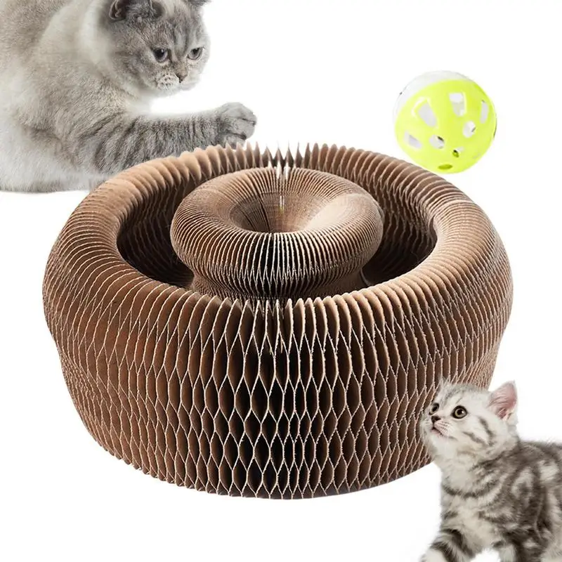 Foldable Cat Scratch Board Interactive Toy For Cat Scratching Corrugated Board Magic Organ Cat Scratcher