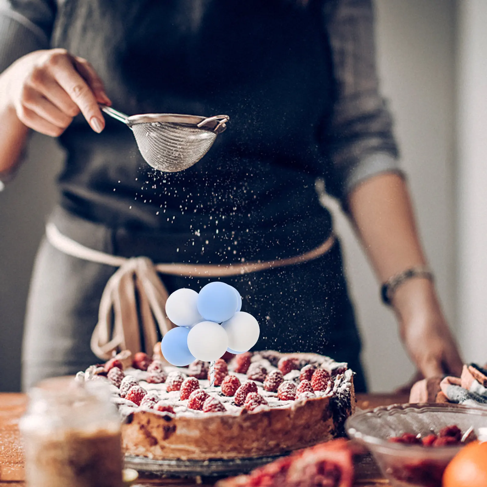 

Набор из 2 украшений для торта: для свадьбы, юбилея, вечеринки, презентации десертов, выпечки. Элегантный дизайн.