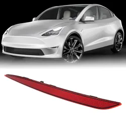 Rear Bumper Reflector Red Lens Car Tail Reflector Light Replacement for Tesla Model Y 2020 to 2023