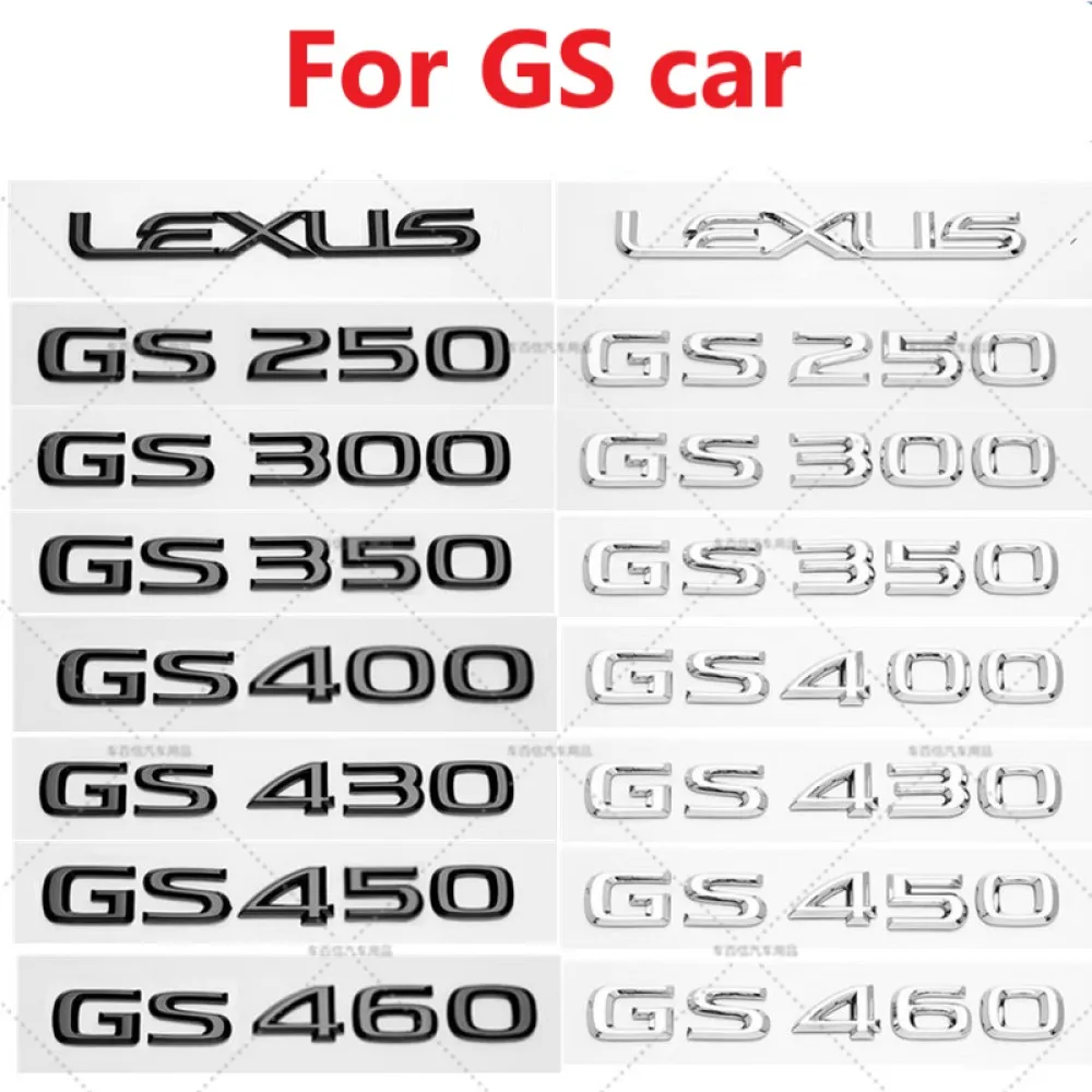 

Front or Side or Rear Trunk Badge ABS Sticker For Lexus F SPORT GS GS250 GS300 GS350 GS400 GS430 GS450 GS460 badge stickers