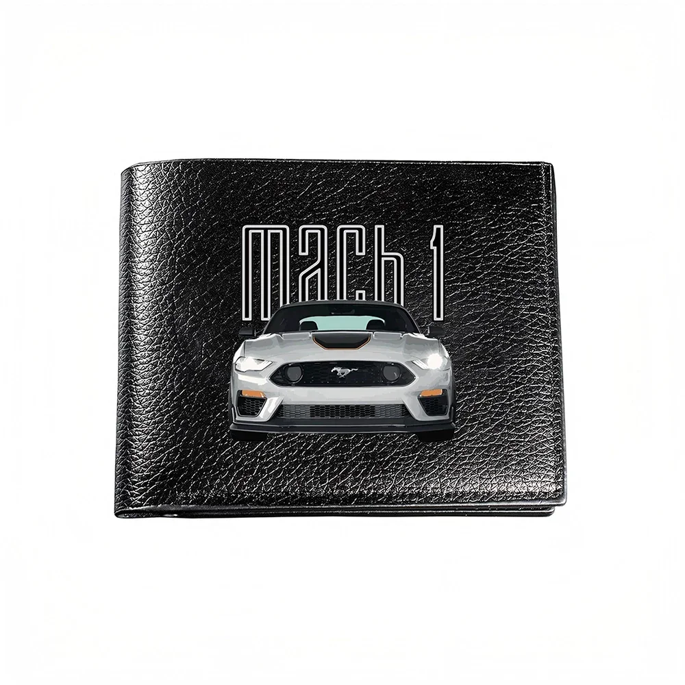 Mach 1 Mustang Car Design Men's Wallet Business Casual Fashion Print Card Holder Stylish Accessory For Everyday Use