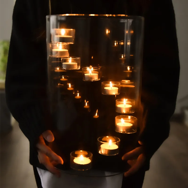 Creative Candle Holders, High Borosilicate Heat-resistant Glass Candle Holders, Candlelight Dinner Decoration Candle Holders