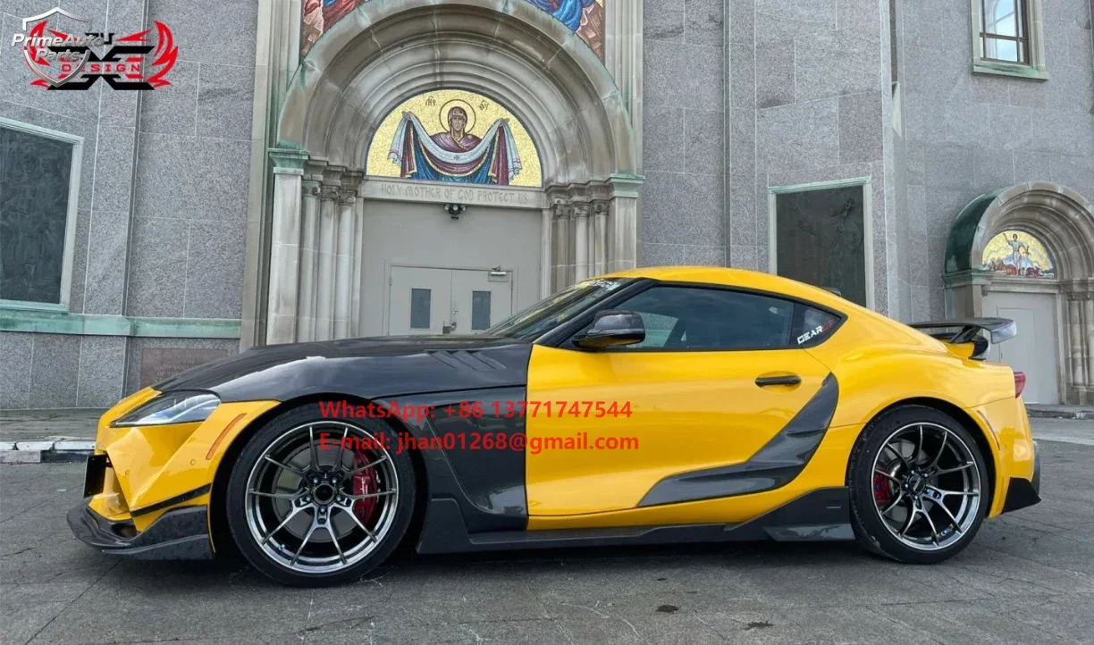 High Quality Carbon Fiber Door Plank Side Fender Vents Door Canards for Gr Supra A90 A91 Mk5 TR Style Body Kit