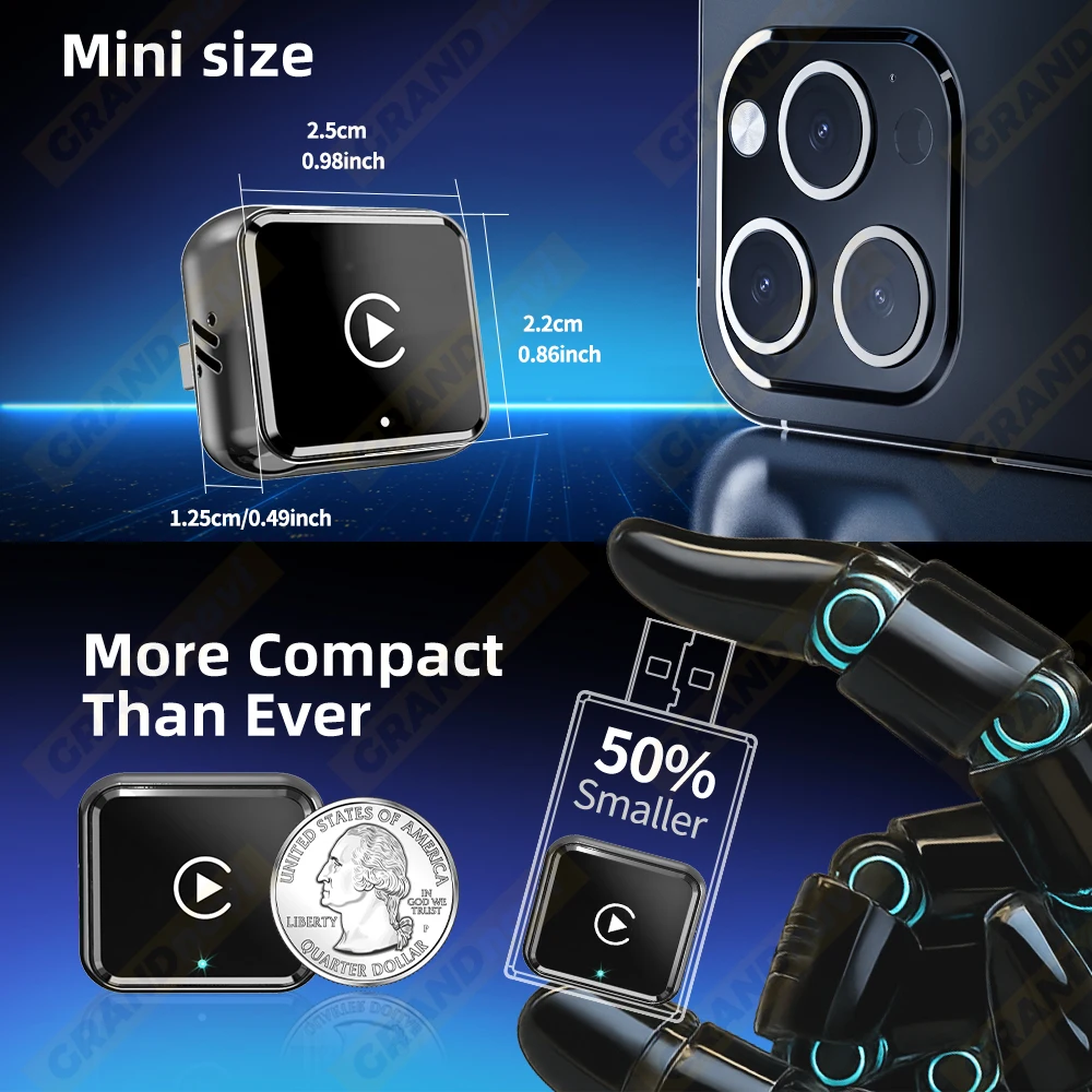 4-in-1 Dongle Kabelloser Carplay-Adapter USB Plug & Play WiFi Bluetooth für iPhone Carplay Airplay Android Auto Mirrorlink Verbindung – Detail 11