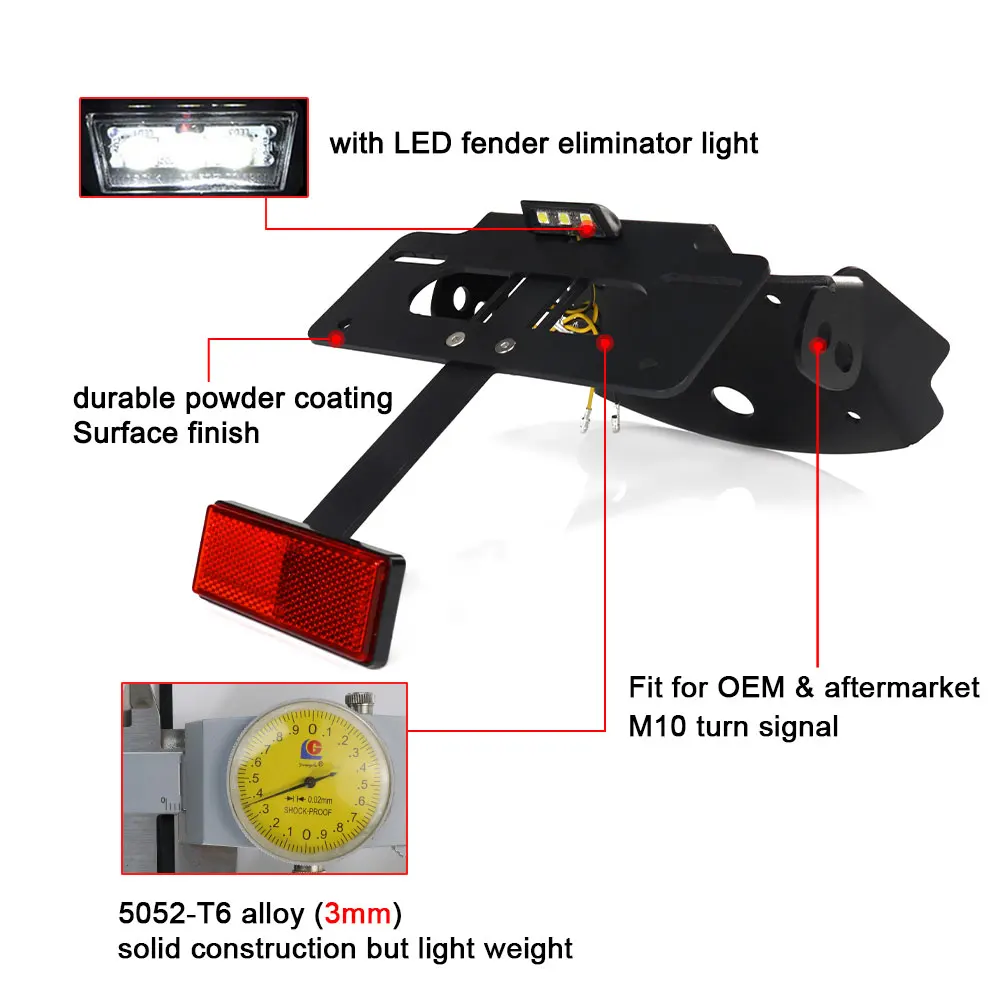 Para harley-davidson pan américa 1250/1250 especial 2021 2022 2023 2024 moto cauda arrumado suporte da placa de licença fender eliminador
