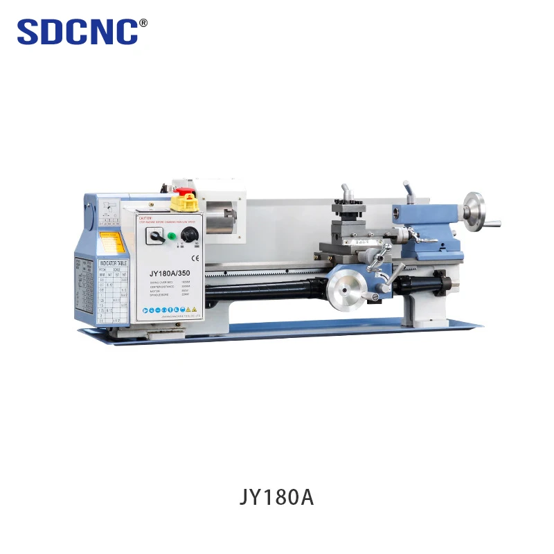 Hot Sale JY180A Mini Home Horizontal Lathe 220V Small Metal & Woodworking Instrument for Ordinary Lathe Processing