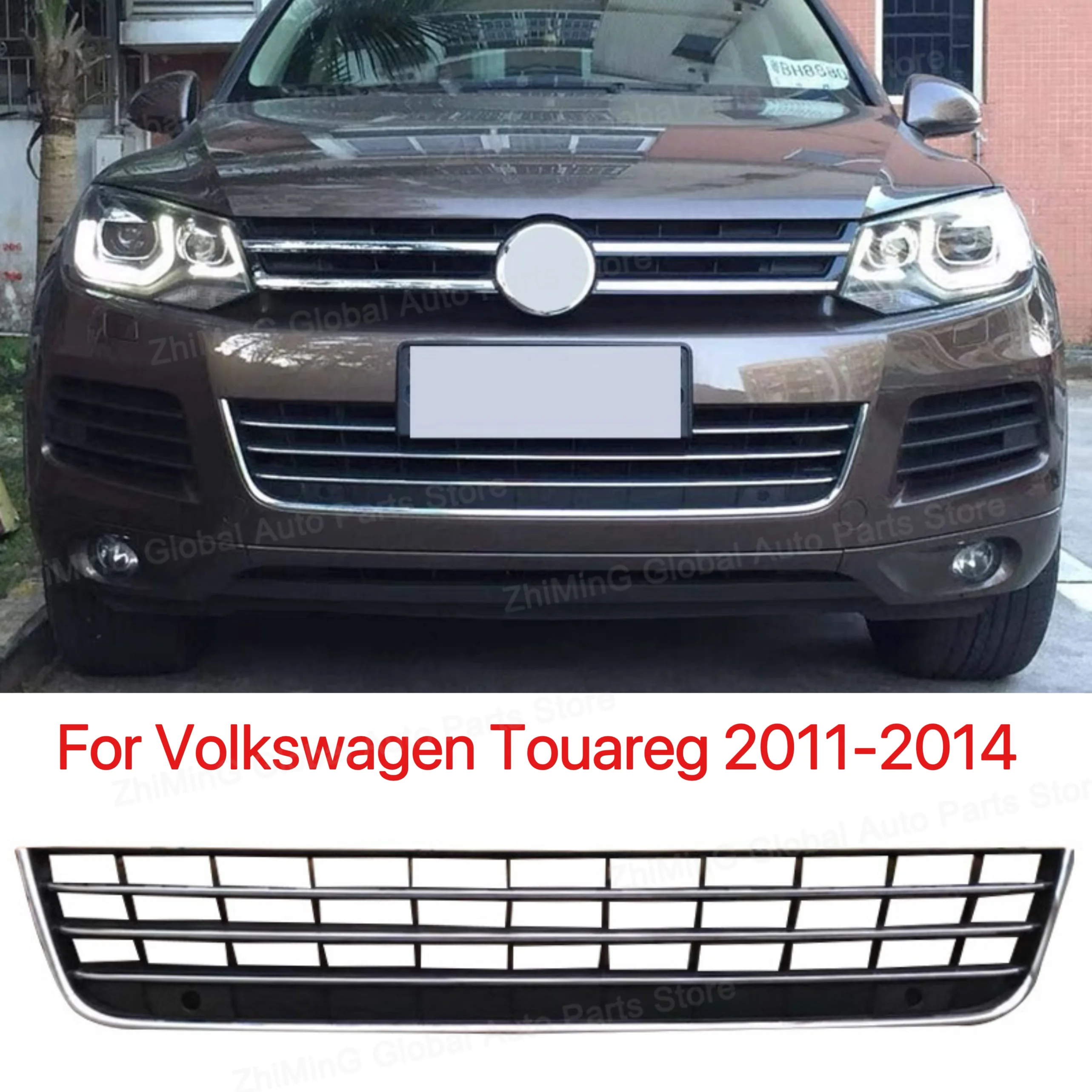 

Car Front Bumper Lower Grill Grille For VW For VOLKSWAGEN For Touareg 2011-2014 Front Air Intake Grille Radiator Racing Grills