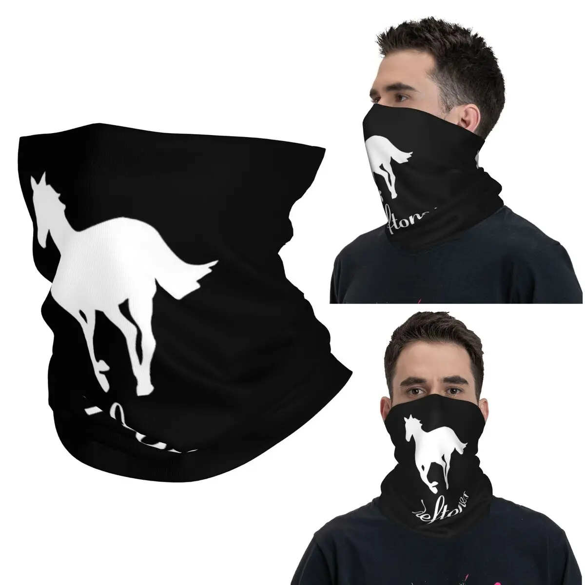 

Бандана-шарф PP Skull Deftone White Ohms с принтом, теплый головной убор для бега, унисекс, для взрослых, зимний