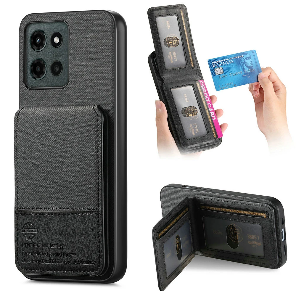 Luxury Case for Motorola Moto G57 G56 G66J G86 G85 G67 G15 Power G54 G24 G14 G04s G05 G06 G13 G23 G84 5G RFID Card Leather Cover