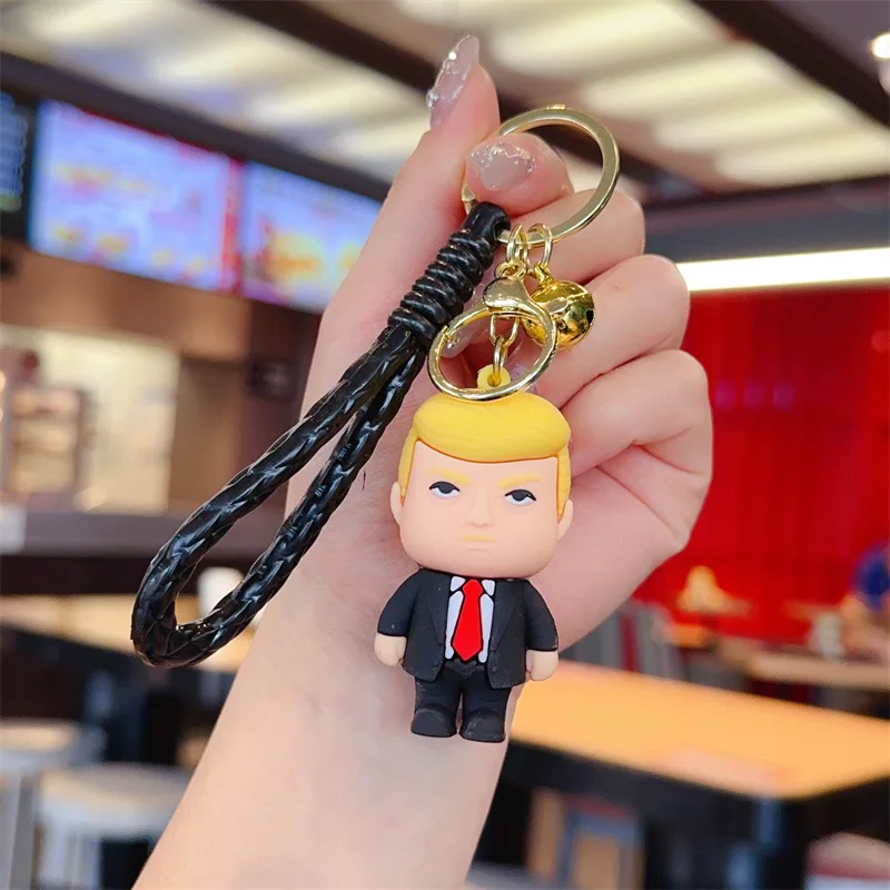 New Keychains for Men Doll Keyring President Anime Keychain US Llaveros Key Chain Accessories Make America Great Again Wholesale