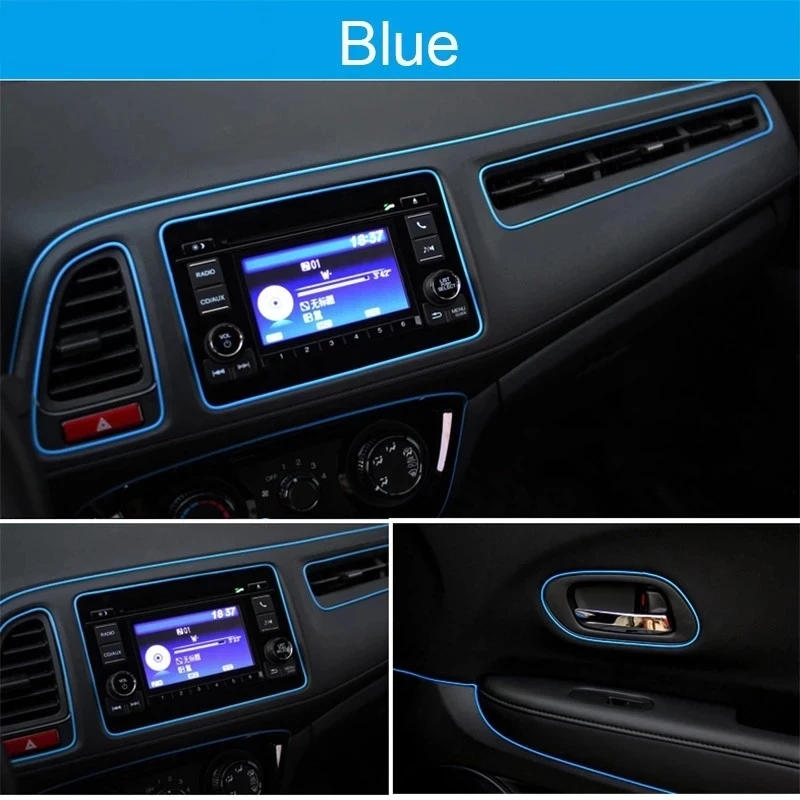 Universal Car Moulding Decoration Flexible Strips 5M Interior Auto Mouldings Car Cover Trim Dashboard Door Car Styling