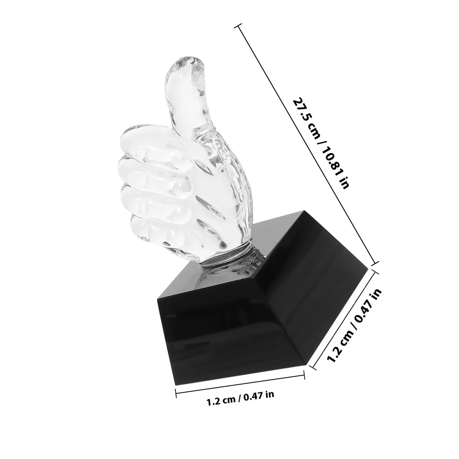 كؤوس كريستال إبهام أب كأس صغيرة شفافة لجوائز المدرسة في الفصول الدراسية جائزة المنافسة الرياضية