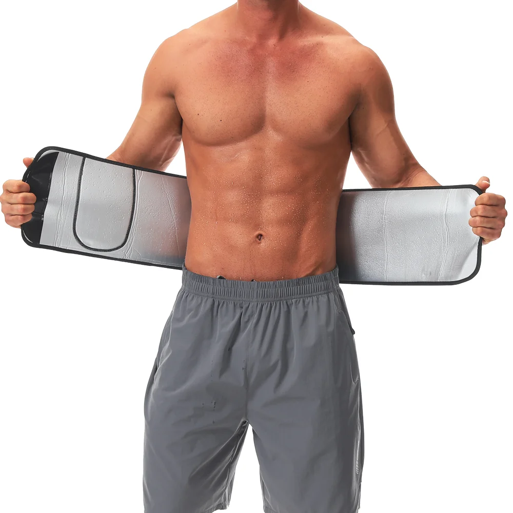 Men Sauna Suits Hot Thermal Sweat Belt Fat Burning Bodybuilding Waist Trainer Workout Slimming Girdles Gym Weight Loss Corset image 3