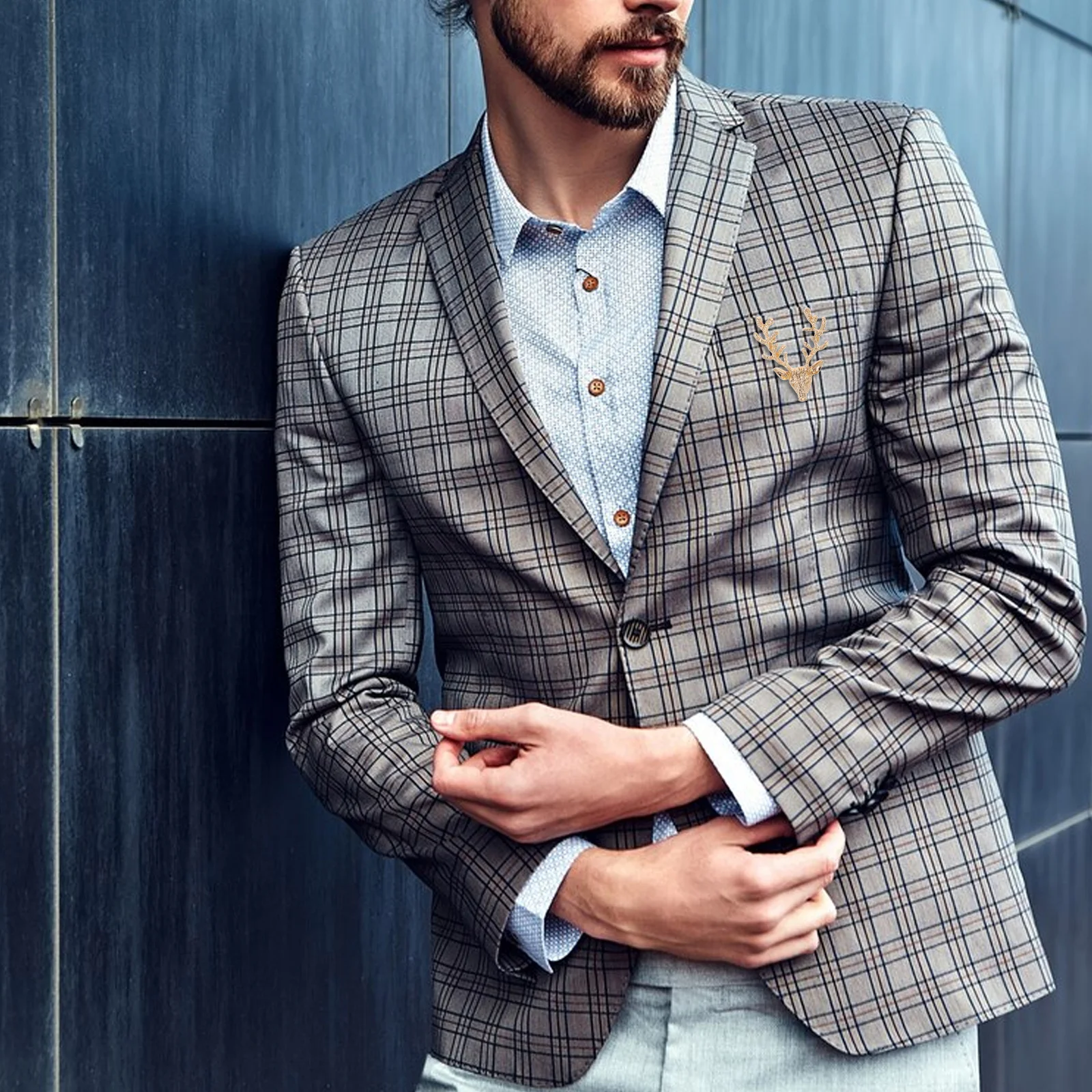 

4Pcs Metal Scarf Buckle Deer Brooch Pin Durable Lightweight Elk Head Decoration Fashion Jewelry for Women Birthday Christmas