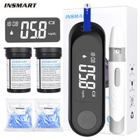 Safe-Accu Blood Glucose Meter Glucometer Kit Diabetes Tester 100 Test Strips Lancets Medical Home Health Blood Sugar Meter