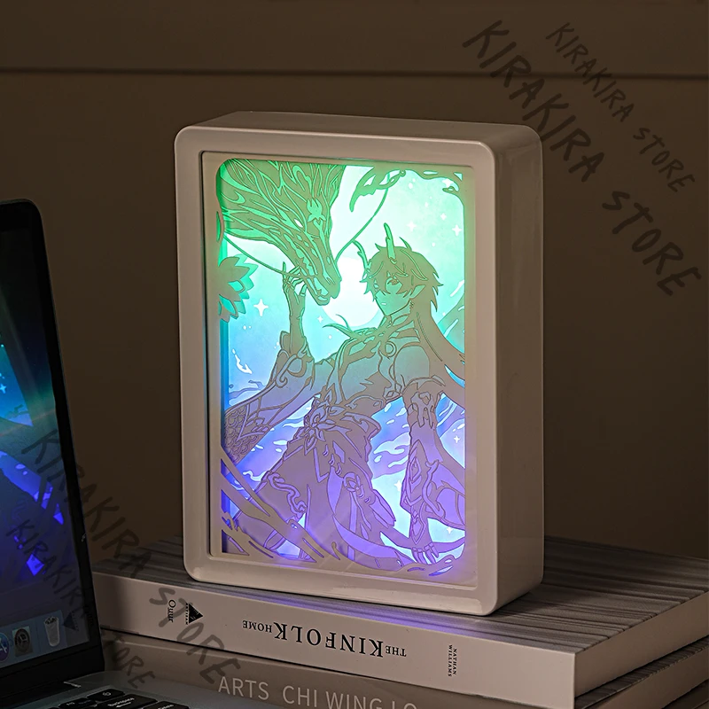 هونكاي: ستار السكك الحديدية Jingliu Imbibitor Lunae ورقة نحت مصباح ضوء الليل تأثيري أنيمي أطقم منمذجة شفرة الكرتون الإبداع هدية #4