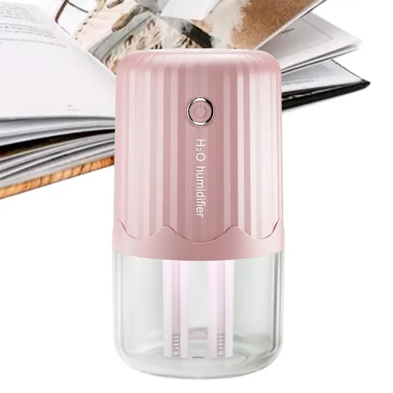 

Portable Humidifier Portable Cool Mist Diffuser Small Rechargeable Double Spray Large Capacity Air Humidifier Quiet Desk