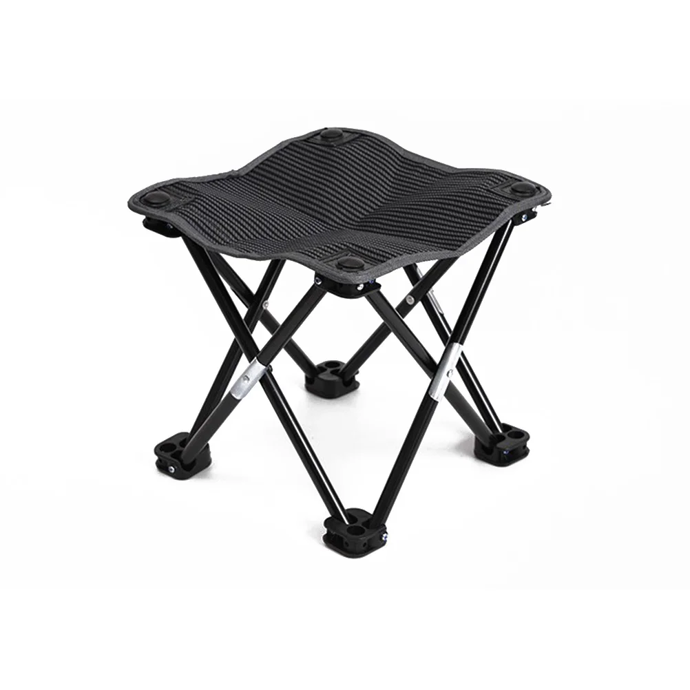 

Portable Folding Chair Black 27x26x26cm Non-woven Metal Durable Lightweight Camping Fishing Beach Picnic Travel Stool Foldable