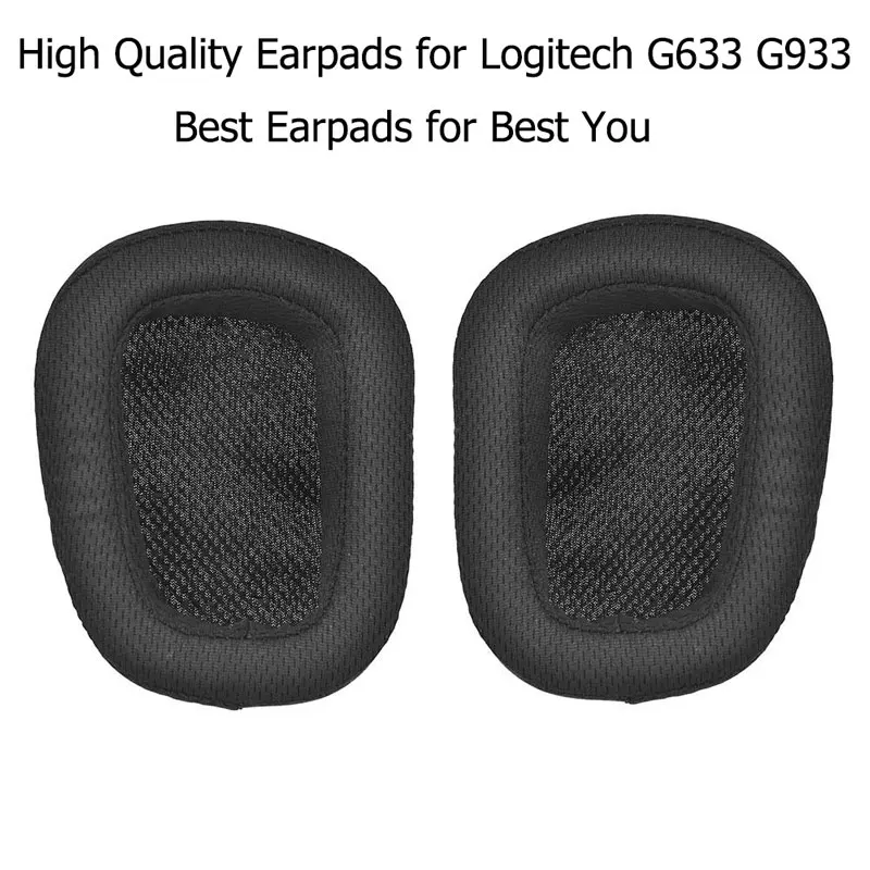 Replacement Ear Pads Cushions Muffs Repair Parts for Logitech G933 G633 Artemis Spectrum Wireless 7.1 Surround Gaming Headset