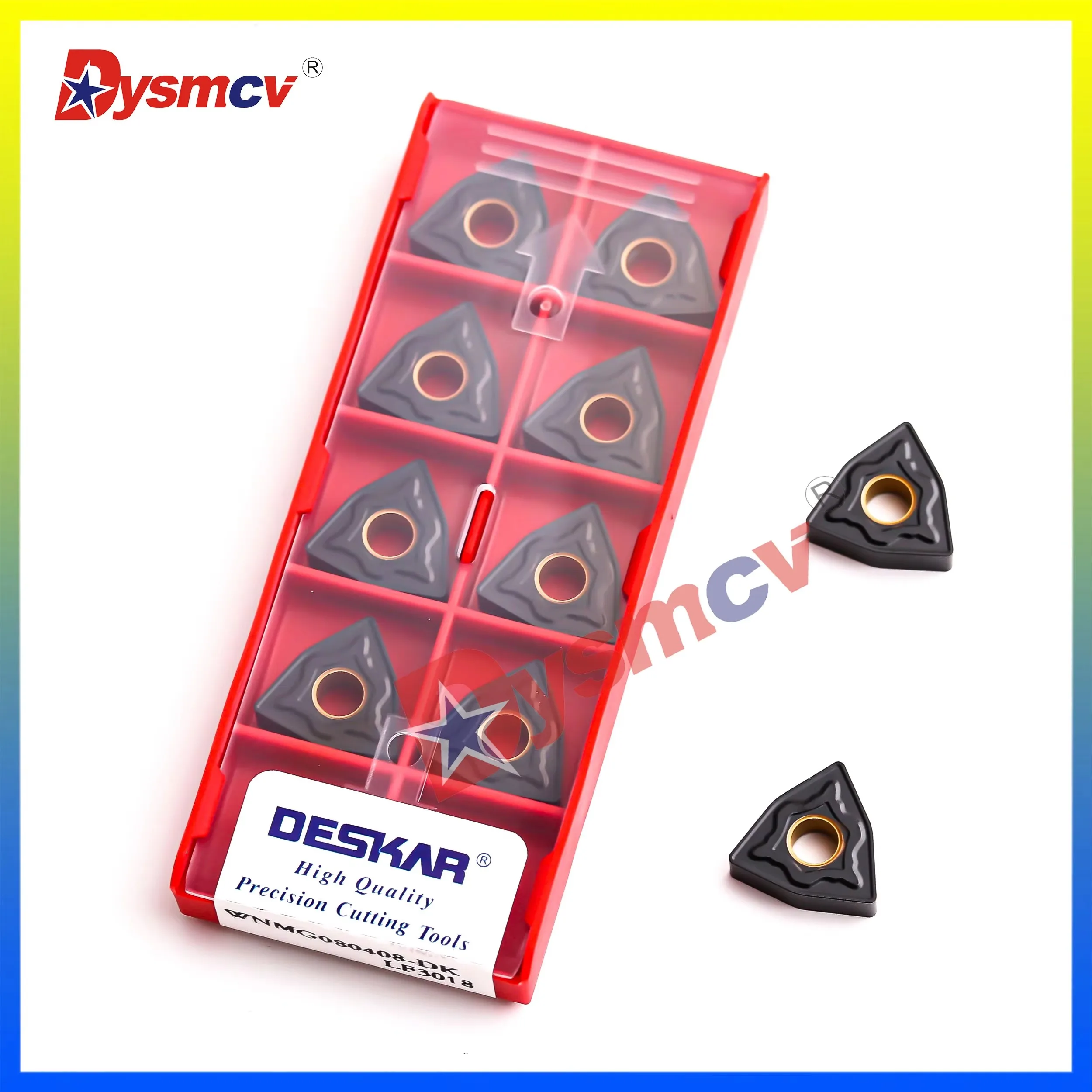 DESKAR WNMG080408-DK LF3018 Numerische Drehmaschine Externes Drehwerkzeug Pfirsichförmige Schneidklinge zur Bearbeitung von Gusseisen