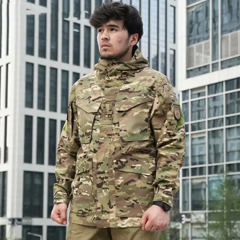 Men's Outdoor Tactical Windbreakers Camouflage Uniforms Workwear Jackets Special Training Uniforms Mountaineering Jackets