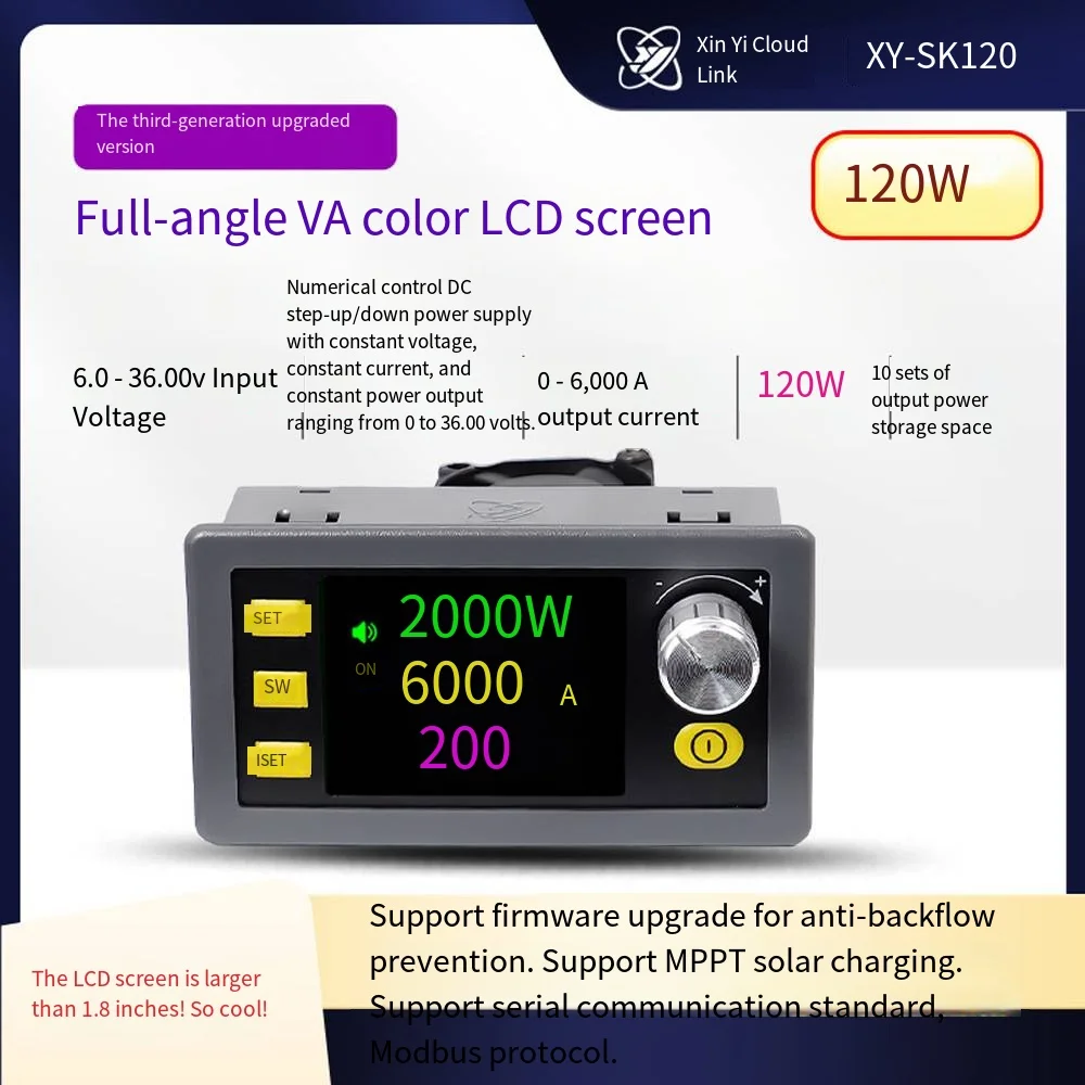 

120W Buck-Boost Converter Adjustable Regulated Power Supply Input Constant Voltage And Constant Current Solar Charging Module