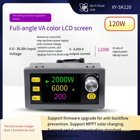 DC-DC Buck Boost Voltage Stabilizer 120W Constant Current Adjustable Power Module High Efficiency Regulator for Solar Energy Sto