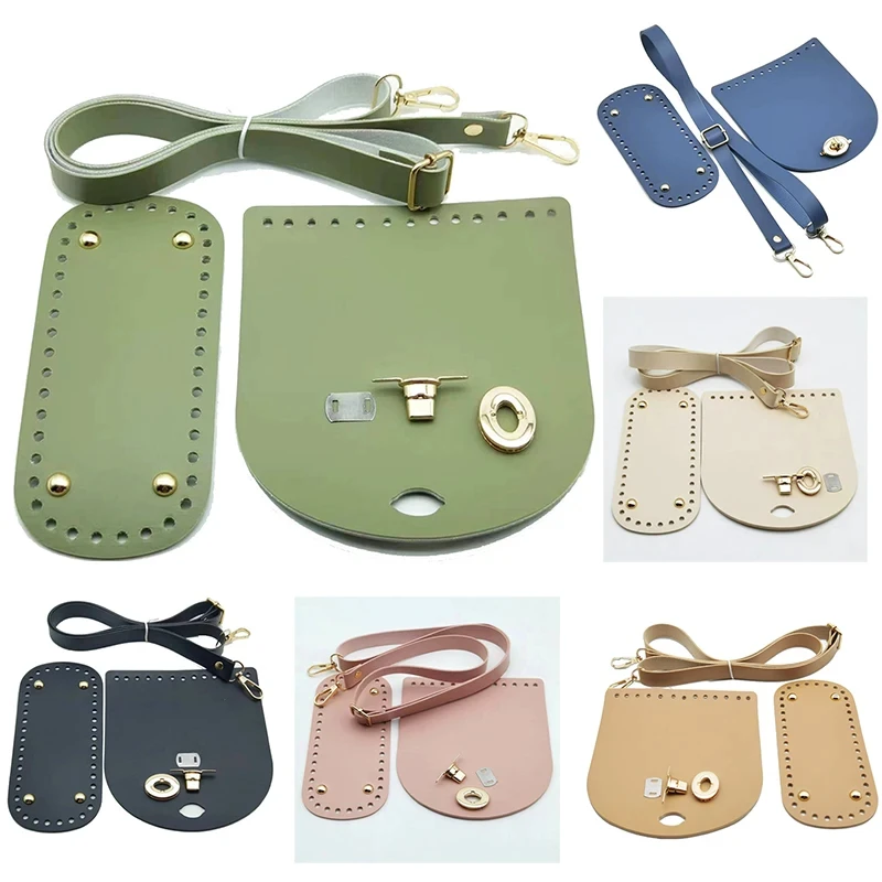 Set da 3 pezzi borsa fatta a mano accessori per borse tracolla da donna di alta qualità tracolla in pelle PU pochette per borsa a tracolla per