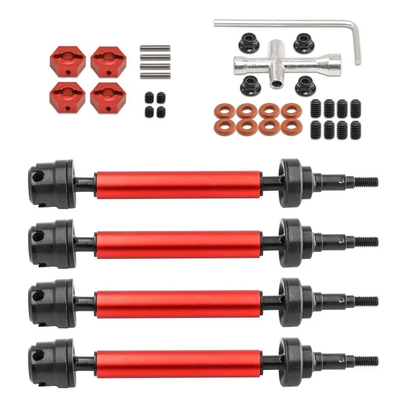 Para 1/10 3s NOVO BIG ROCK V3 CVD Kit Vermelho/Azul/Preto RC Modelo Peças de Carro 45 #   Cabeça de aço endurecido frontal e traseira CVD universal