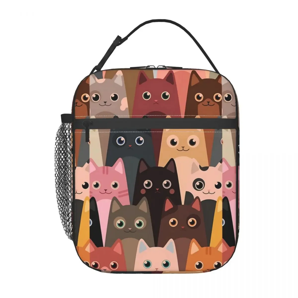 Lunch Bag Cute Cat Insulated Lunch Box For Adult Animals Cartoon Outdoor Picnic Cooler Bag Casual Waterproof Thermal Lunch Bags