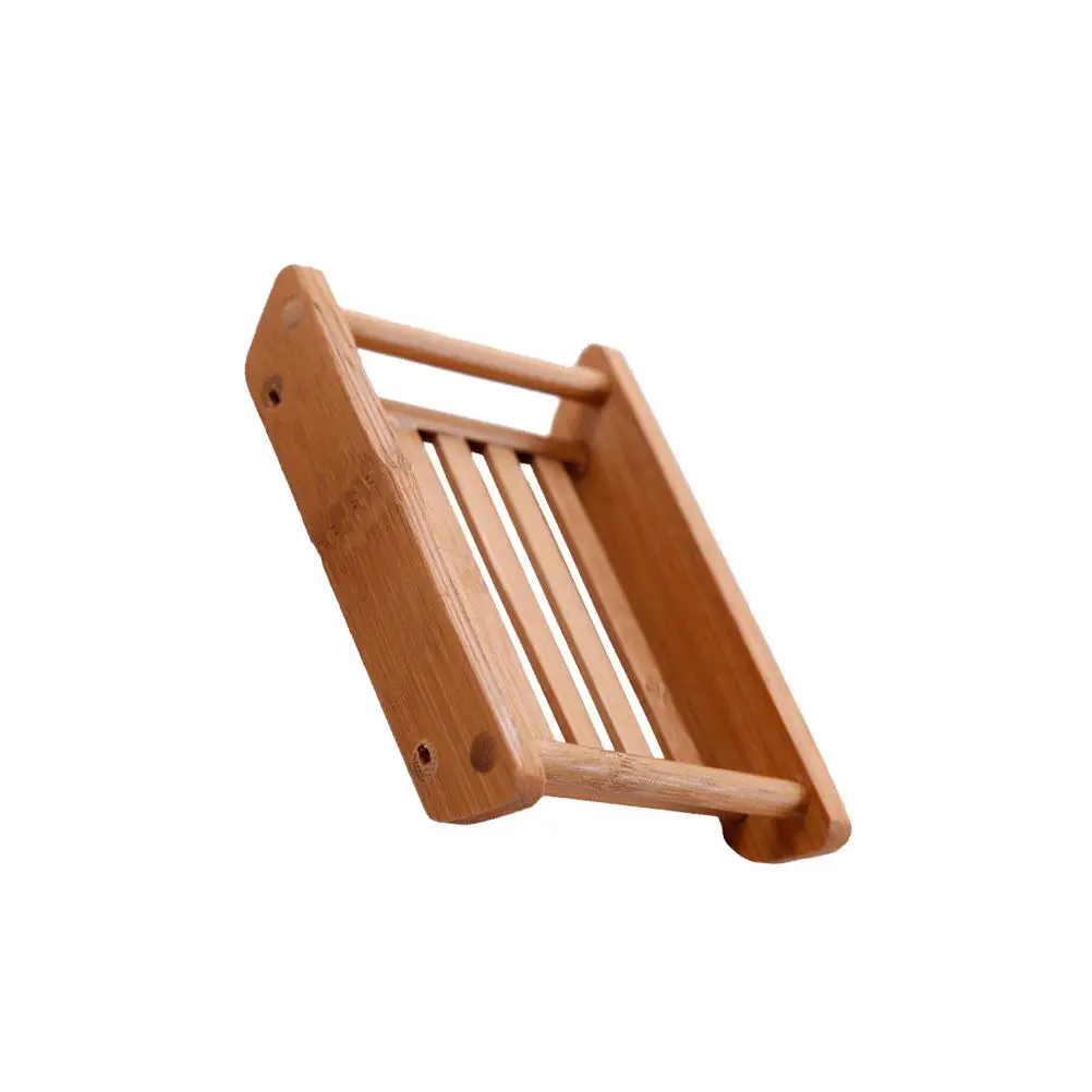 1Pcs Eco Friendly Bamboo Soap Holder Enhanced Water Drainage Allows Quick Drying Extends Soap Life Stylish Retro Bathroom Sink