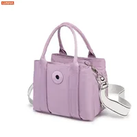 Bolso Bandolera de Nailon Mediano para Mujer, Bolso de Mano Casual con Asa Superior, Bolso de Hombro con Múltiples Compartimentos, Gran Capacidad, Versátil
