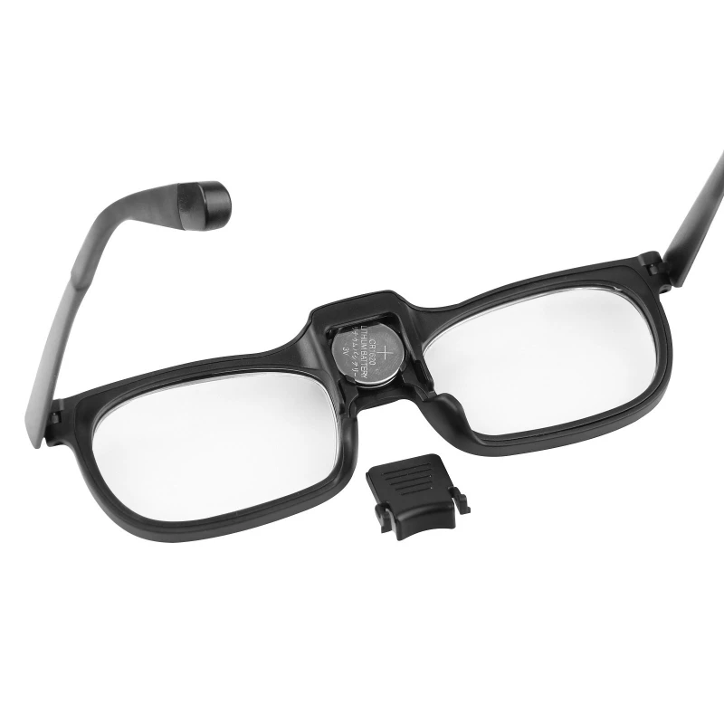 Glass Glasses with Lights for Hobbies/Reading/Close Work Hands Illuminated Magnifier Gift