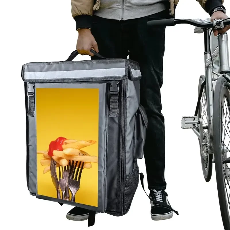 Out-of-home advertising display Android billboard, backpack aluminum premium video backpack billboard