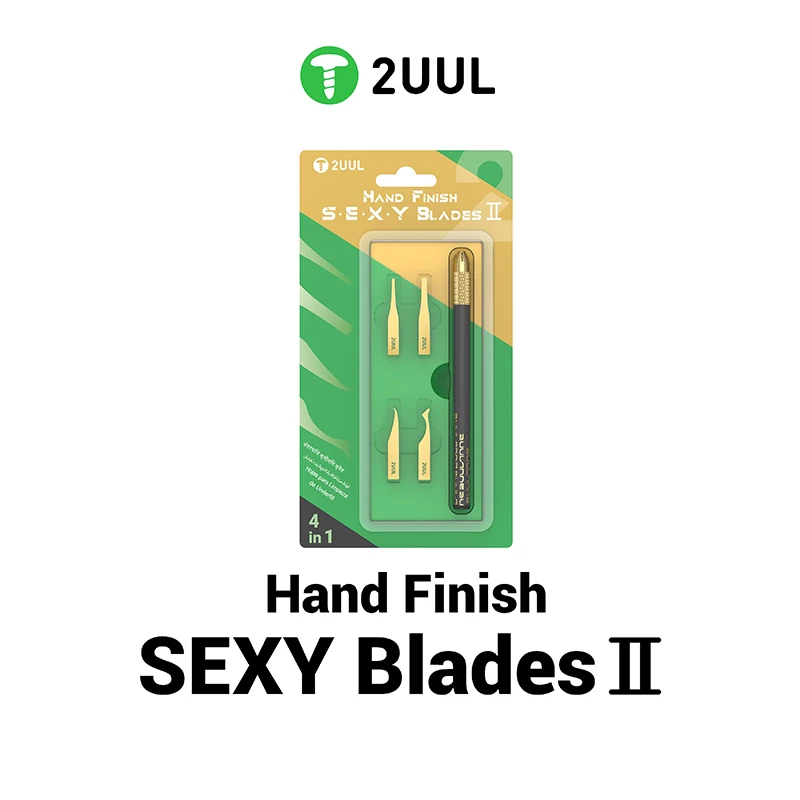 

2UUL DA61 Ручная отделка SEXY Набор из 2 лезвий PCB Underfill Clean Материнская плата Процессор IC Чип Клей Скребок Нож для удаления клея