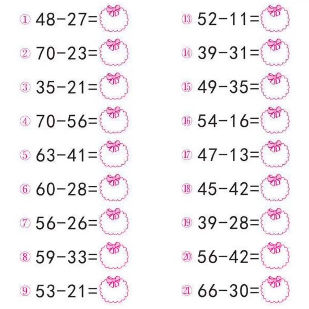 64 páginas de adição e subtração livros de exercícios aritméticos 10-100 cálculo rápido livros de matemática aritmética treinamento de matemática