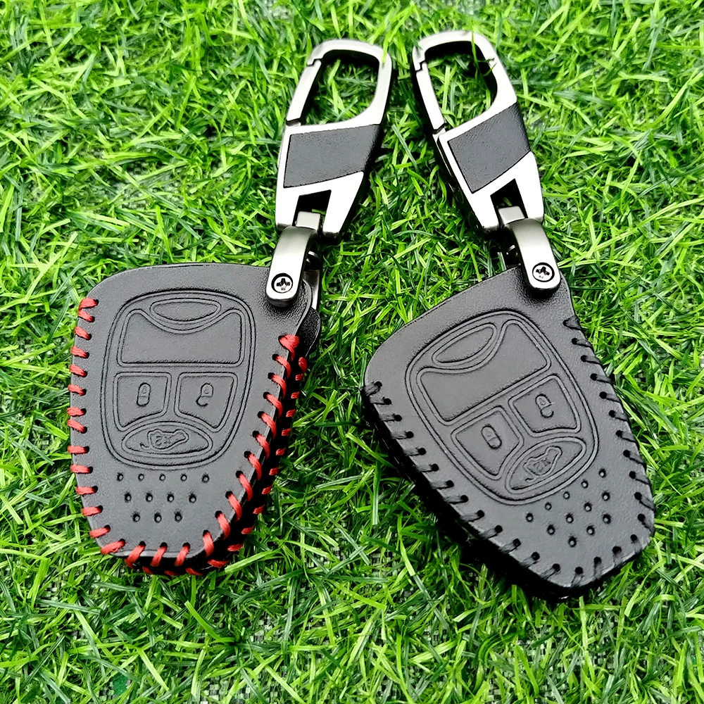 حافظة مفاتيح أغطية جلد لكرايسلر فوياجر باسيفيكا 300c PT كروزر دودج كاليبر المنتقم جيب جراند شيروكي كومباس باتريوت #4