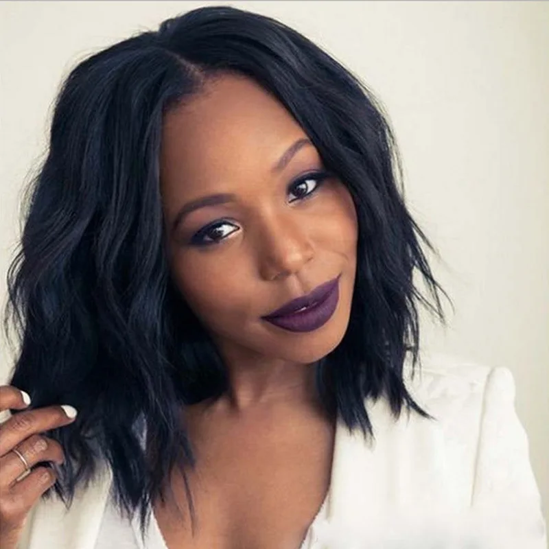 ウィッグキャップ アフリカ風ショートカーリーウィッグキャップ 女性用 化学繊維 高温シルク ウェーブのかかった付け毛