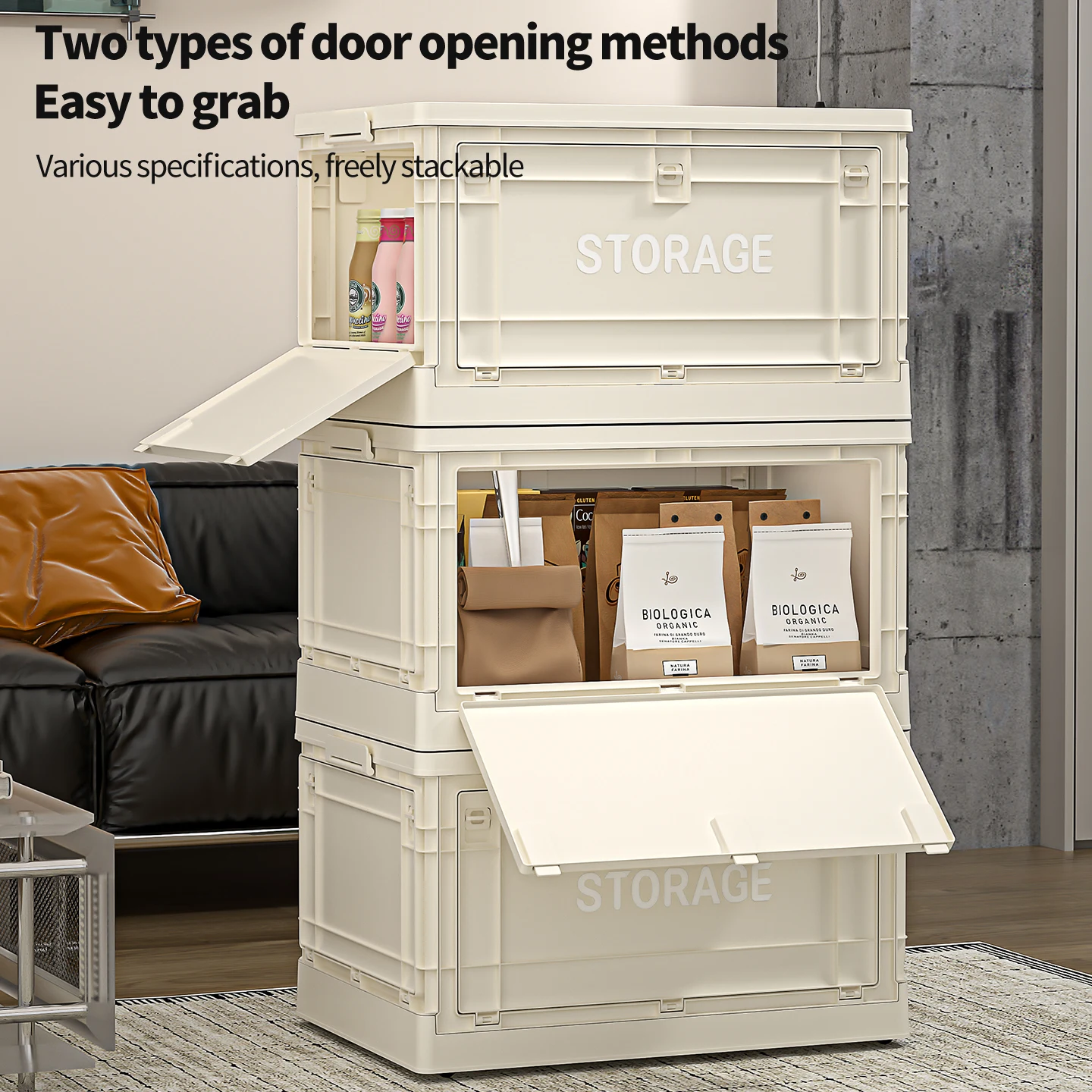 Storage box, industrial style, large capacity, oversized clothing sorting box, snack and miscellaneous storage box