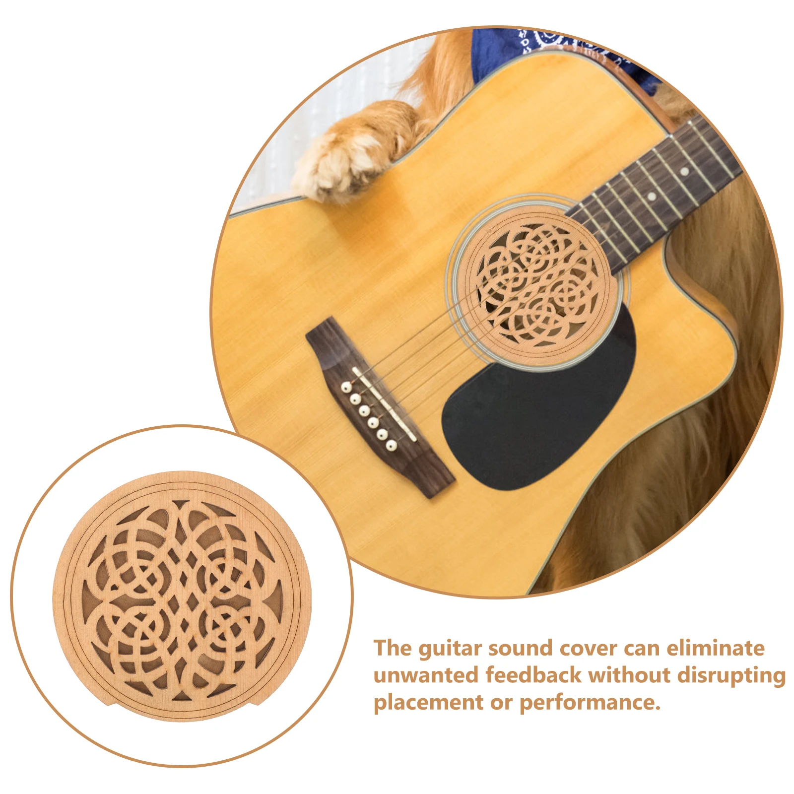 

Sound Hole Cover Acoustic Guitar Accessories for Mute Soundhole Covers Anti-howling