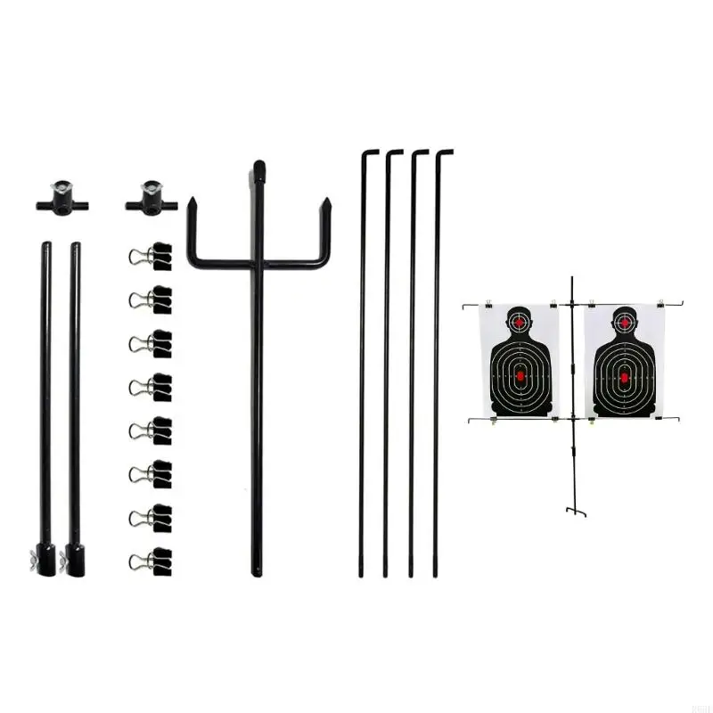 R66E Einstellbare Höhe der Höhe von Schuhzielen, Papierziele stehen mit 8 Metallclips für -Bereiche oder Hinterhofpraxis