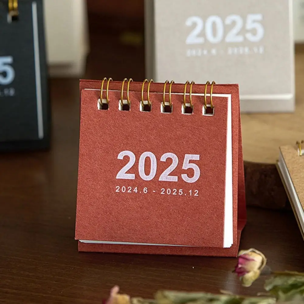 2025 Thick Paper Desk Calendar Office School Supplies Simple Desktop Decorations Home Decoration Knickknacks Daily Planner