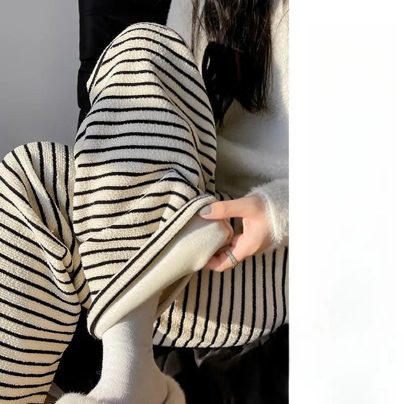 Pantaloni a gamba larga Nappa Elastico in vita Dritto da donna Estate Ultra-sottile Vestibilità regolare Stile occidentale Dolce romantico Vacanza universitaria