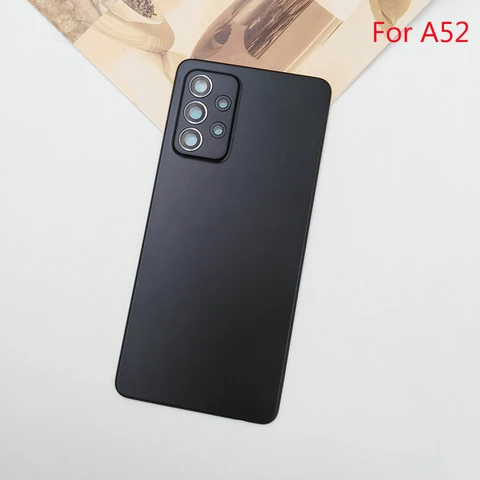 Задняя крышка батарейного отсека для Samsung A52 4G, задняя панель, корпус, сменные детали с объективом камеры для Galaxy A525 SM-A525B