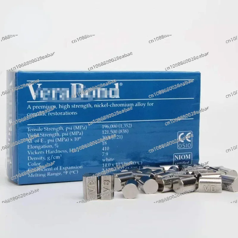 Verabond Inner Crown Metal Nickel Chromium VB Baked Porcelain Steel Beryllium Baked Porcelain Alloy Dental Denture