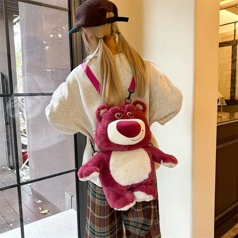 Nouveau dessin animé 3D Judy Nick fraise ours Winnie peluche jouet sac à dos grande capacité mignon Animal Cosplay sac fille cadeau créatif