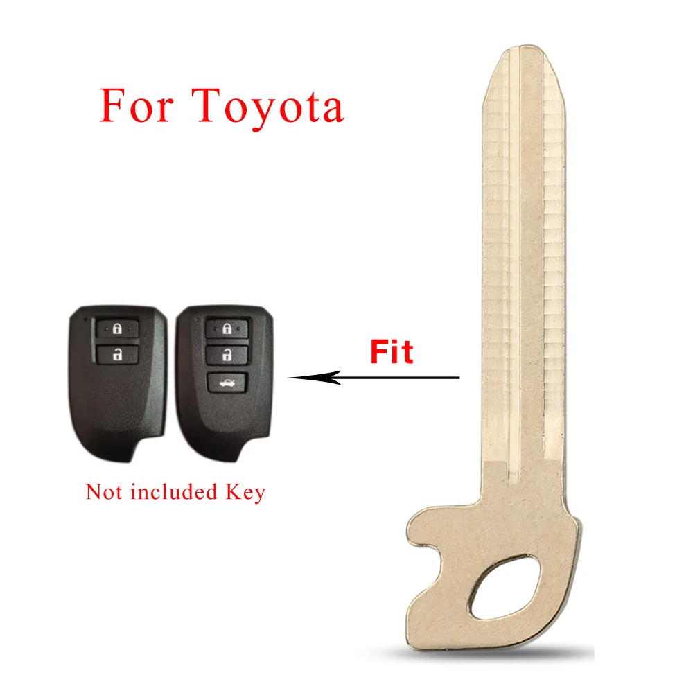 jingyuqin 10PCS Uncut Key Blade Key Blank Emergency Smart Card Key Blade For Toyota Verso Vios After 2013 Uncut blank keys