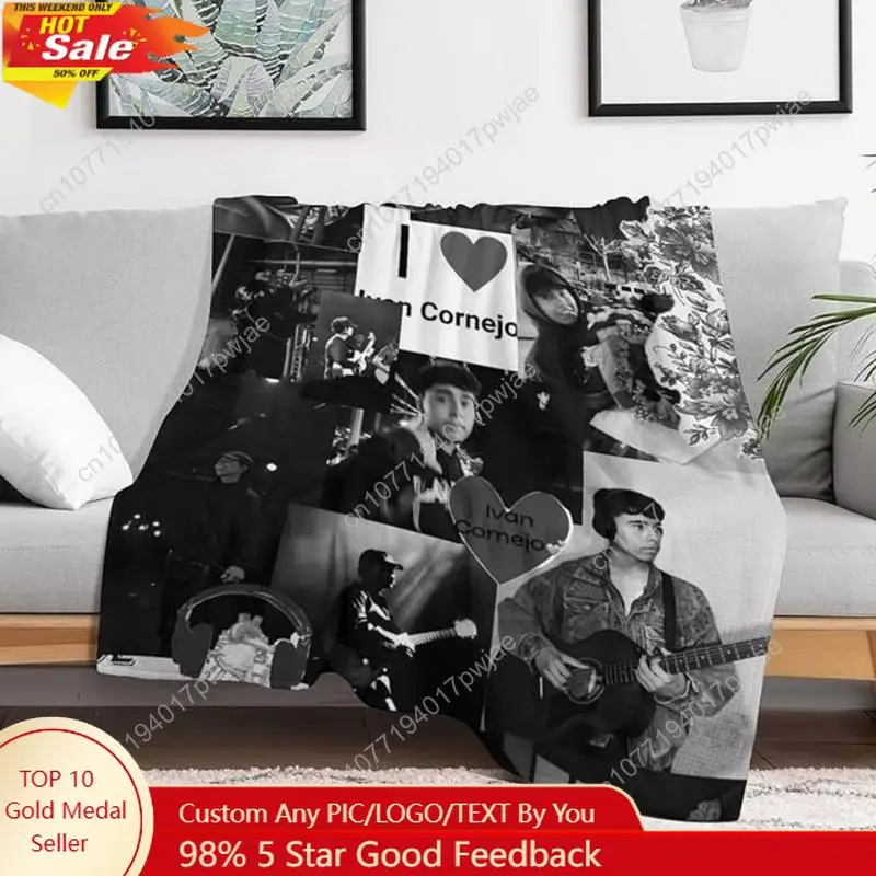 

I Love Ivan Cornejo Fleece Blanket Singer Ivan Cornejo Blanket Rapper Ivan Cornejo Throw Blanket Space Gift Custom blankets