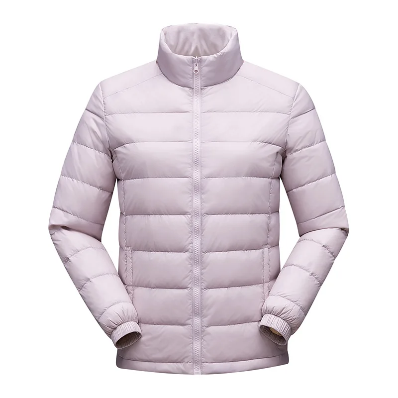 90% White Duck Down Puffer Jacket for Men Women Stand Collar Casual Windproof Warm Down Inner Coat Couples Outerwear JK-388