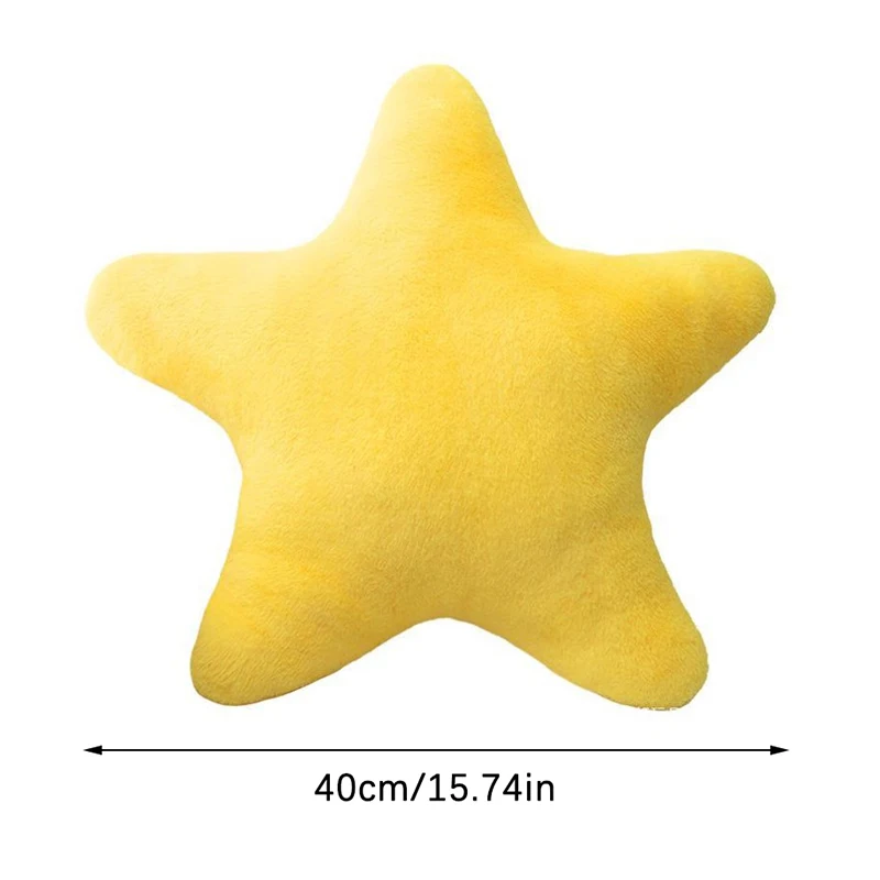 40CM Cute Butter Cheese Throw Pillow Plush Toy Dormitory Sleep Sofa Chair Cushion Pentagon Star Shape Child Birthday Gift